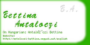 bettina antaloczi business card